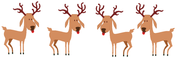 four reindeer